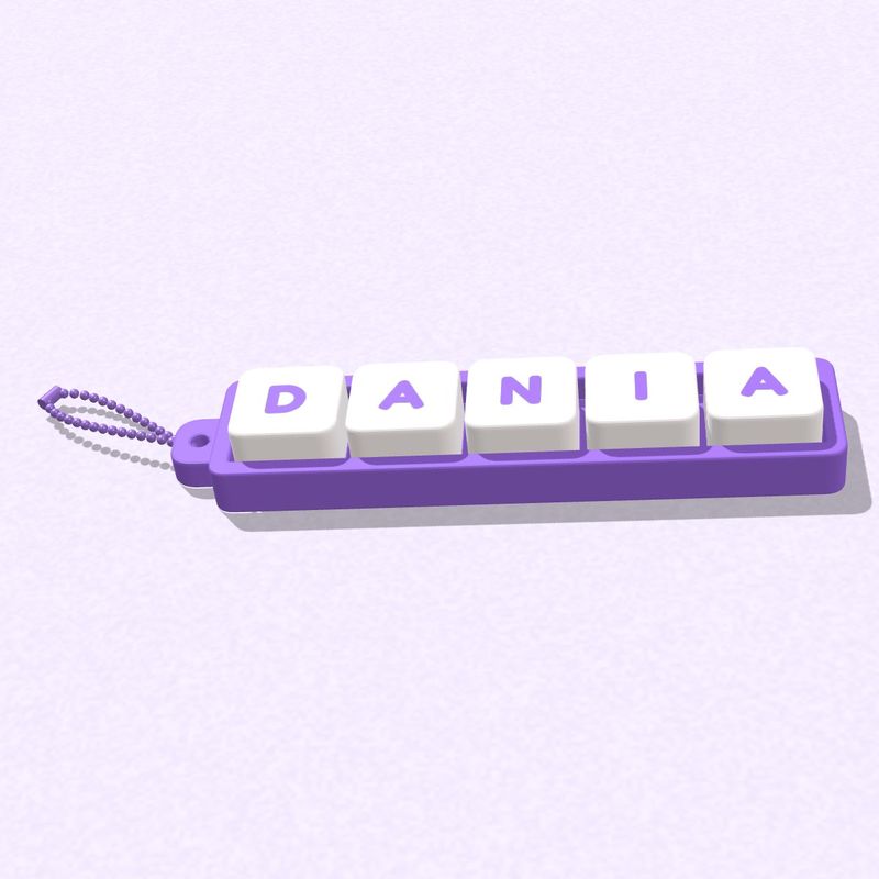 Keychain DANIA tema ungu lavender